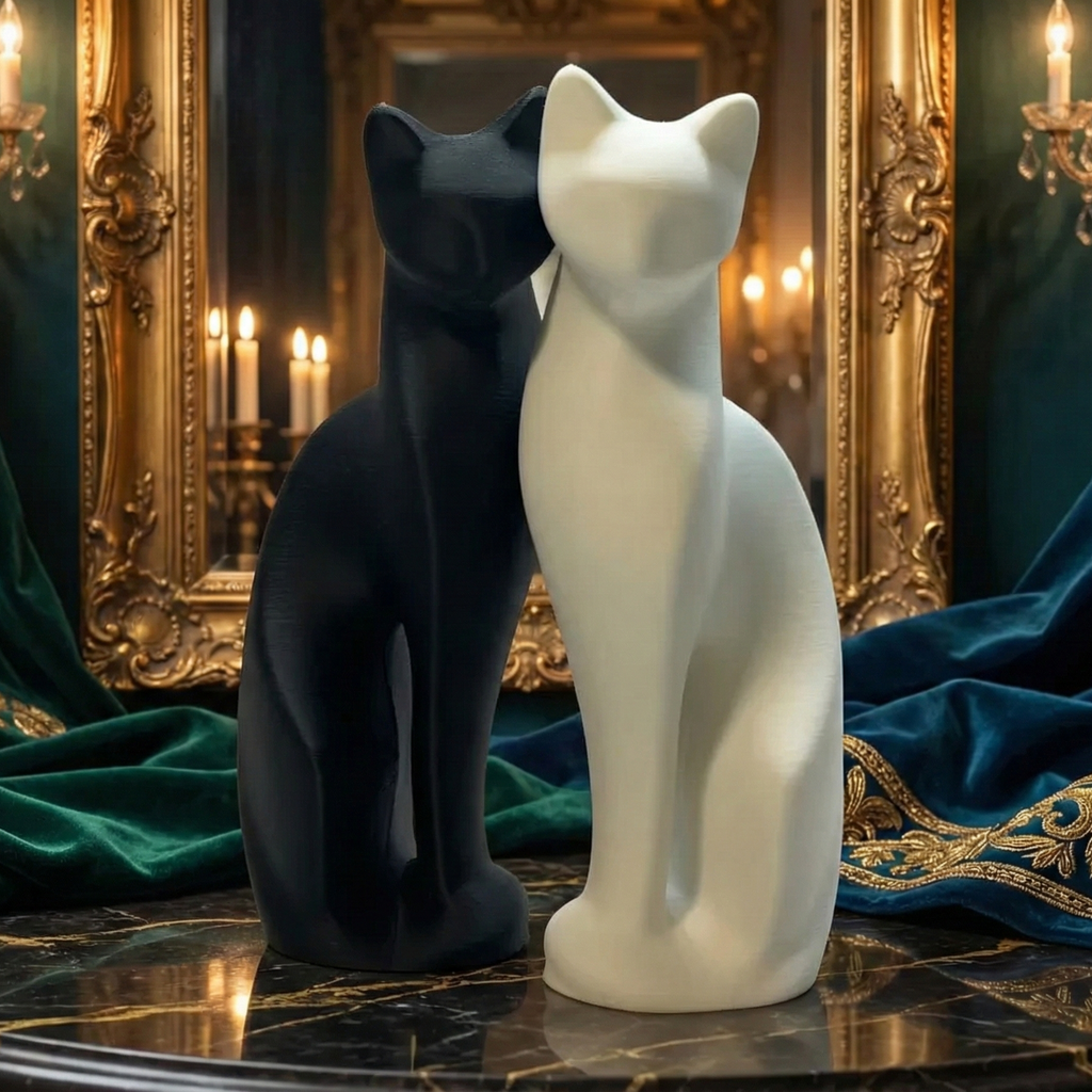 Nirvana | Cat Yoke Sculptural Statue Art